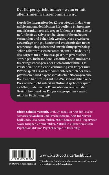 Produktbild: Mentalisieren des K&ouml;rpers (Mentalisieren in Klinik und Praxis, Bd. 5)
