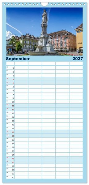 Produktbild: Familienplaner 2027 - MAGISCHES S&Uuml;DTIROL mit 5 Spalten (Wandkalender, 21 x 45 cm) CALVENDO