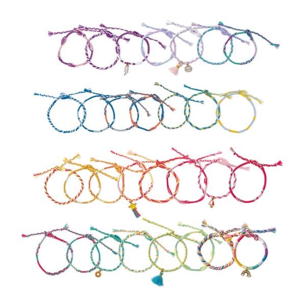 Produktbild: Farbenfrohe Regenbogen-Wickelarmb&auml;nder &ndash; Bastel-Set f&uuml;r kreative Kinder (30 Schmuckst&uuml;cke)