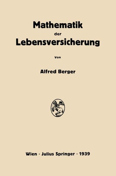 Produktbild: Mathematik der Lebensversicherung