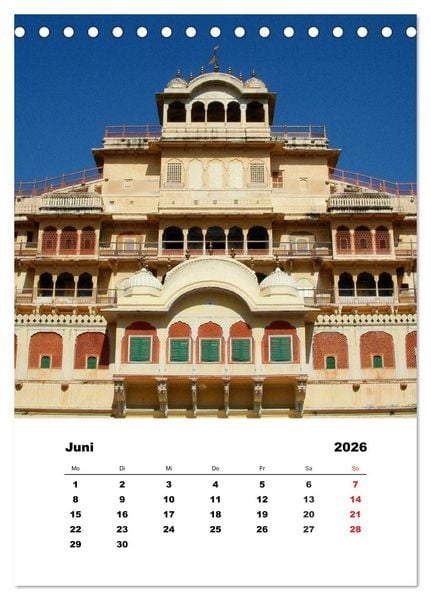 Produktbild: Indien erleben (Tischkalender 2026 DIN A5 hoch), CALVENDO Monatskalender