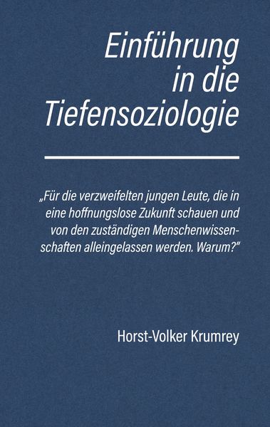 Produktbild: Einf&uuml;hrung in die Tiefensoziologie