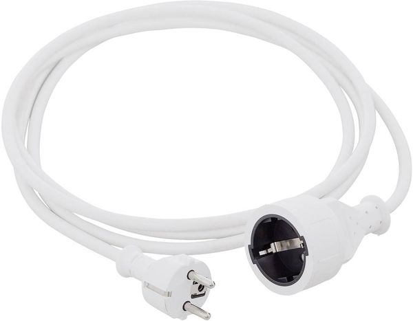 HAWA 1008290 Strom Verlängerungskabel 16A Weiß 3.00m H05VV-F 3G 1,5mm²