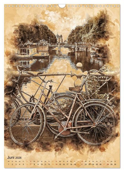 Produktbild: Fahrrad - Retro-Kalender (Wandkalender 2026 DIN A3 hoch), CALVENDO Monatskalender