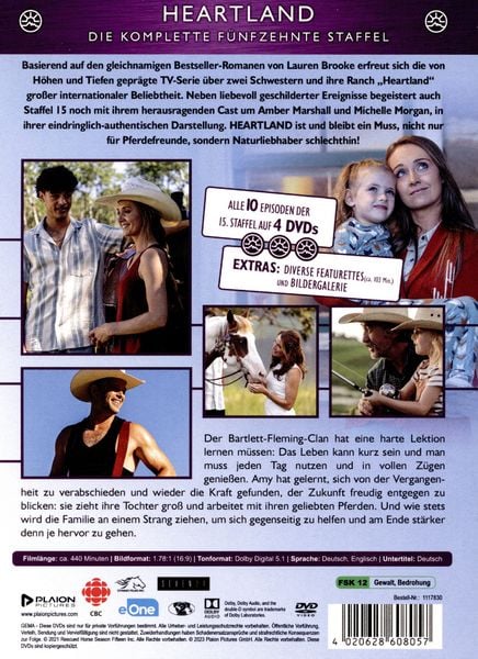 Produktbild: Heartland - Paradies f&uuml;r Pferde - Staffel 15 [4 DVDs]