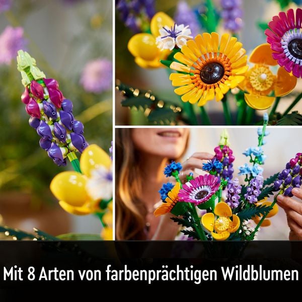 Produktbild: LEGO Botanicals Wildblumenstrauß - Kunstblumen Set für Erwachsene 10313