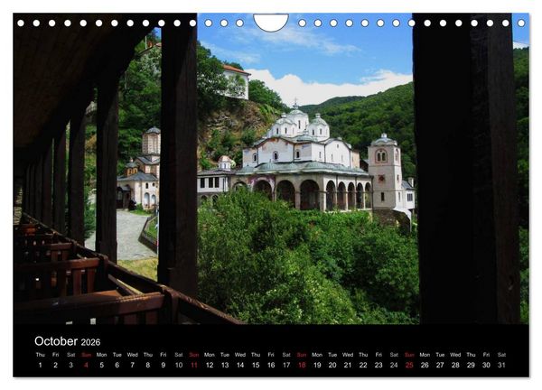 Produktbild: Monuments of Macedonia 2026 (Wall Calendar 2026 DIN A4 landscape), CALVENDO 12 Month Wall Calendar