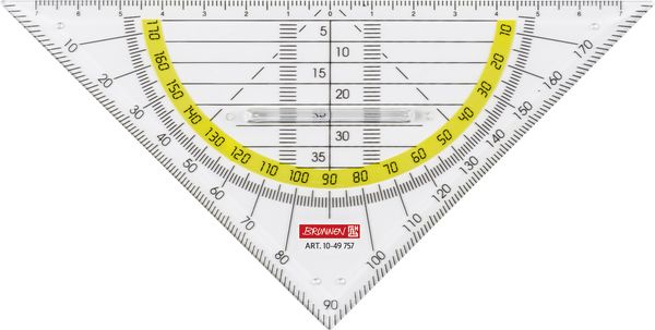 Produktbild: Brunnen Geometrie-Dreieck 16cm Griff klar