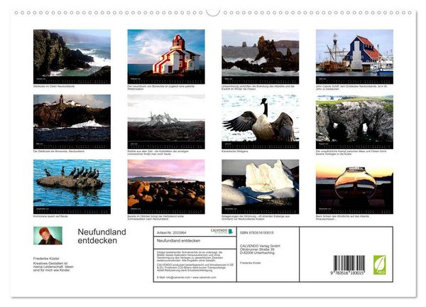 Produktbild: Neufundland entdecken (hochwertiger Premium Wandkalender 2026 DIN A2 quer), Kunstdruck in Hochglanz