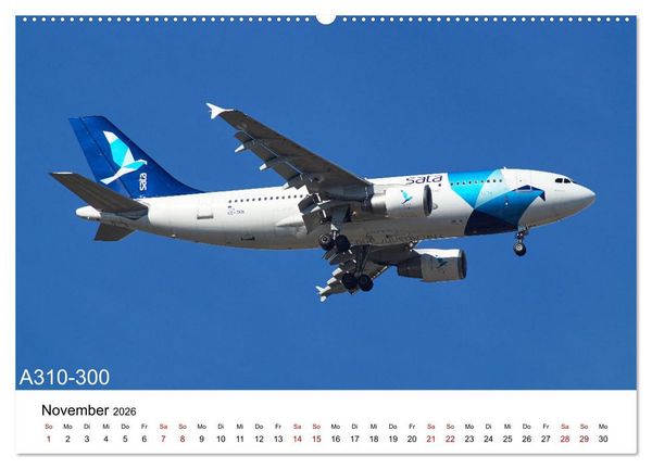 Produktbild: Flugzeuge von Airbus (Wandkalender 2026 DIN A2 quer), CALVENDO Monatskalender