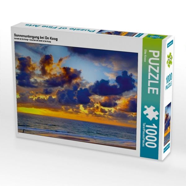 CALVENDO Puzzle Sonnenuntergang bei De Koog | 1000 Teile Lege-Größe 64x48cm Foto-Puzzle für glückliche Stunden