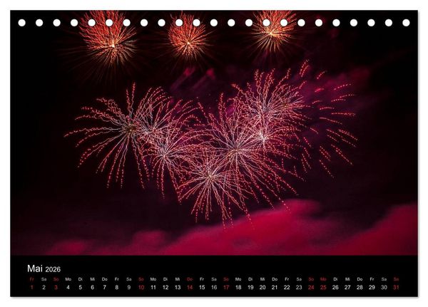 Produktbild: Das Feuerwerk (Tischkalender 2026 DIN A5 quer), CALVENDO Monatskalender