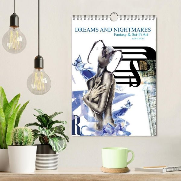 Produktbild: Dreams and Nightmares - Fantasy & Sci-Fi Art / 2026 (Wandkalender 2026 DIN A4 hoch), CALVENDO Monatskalender