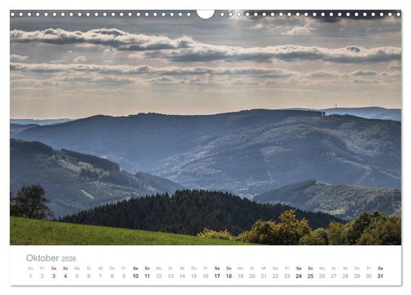 Produktbild: Sauerl&auml;nder Berge (Wandkalender 2026 DIN A3 quer), CALVENDO Monatskalender