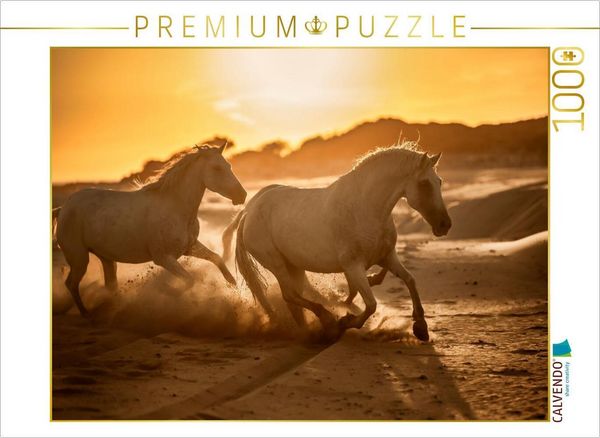 Produktbild: CALVENDO Puzzle Pferdeparadies Camargue Stutenherde in den D&uuml;nen | 1000 Teile Lege-Gr&ouml;&szlig;e 64x48cm Foto-Puzzle f&uuml;r gl&uuml;ckliche Stunden