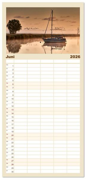 Produktbild: Familienplaner 2026 - Vorpommern im Fokus mit 5 Spalten (Wandkalender, 21 x 45 cm) CALVENDO