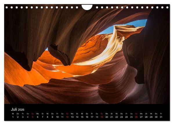 Produktbild: USA - faszinierender S&uuml;dwesten / CH-Version (Wandkalender 2026 DIN A4 quer), CALVENDO Monatskalender