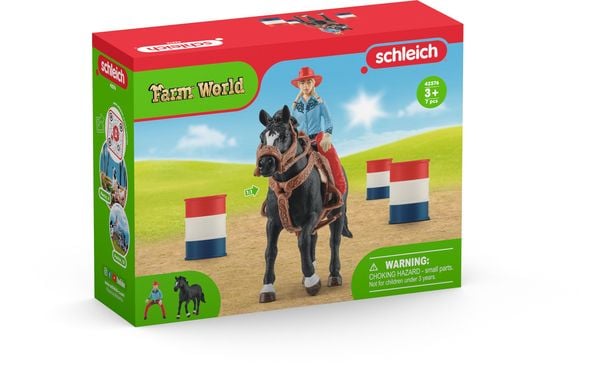 Schleich - Farm World - Barrel Racing mit Cowgirl