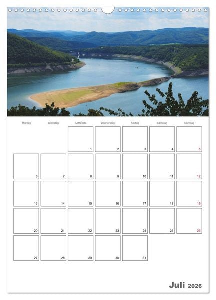 Produktbild: Hessens sch&ouml;nster See - Der Edersee (Wandkalender 2026 DIN A3 hoch), CALVENDO Monatskalender