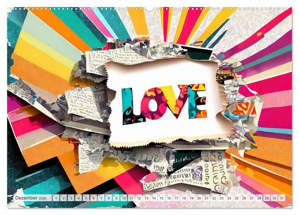 Produktbild: Ein ganzes Jahr voller Liebe (Wandkalender 2026 DIN A2 quer), CALVENDO Monatskalender