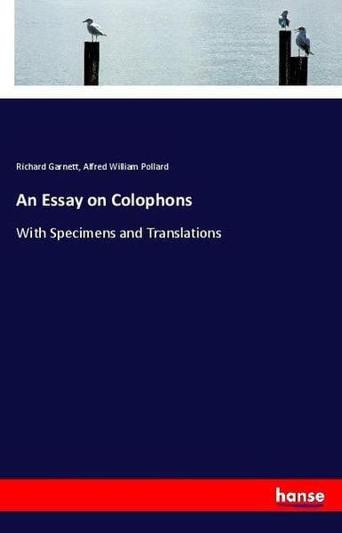 Produktbild: An Essay on Colophons