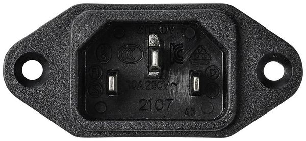 Produktbild: TRU COMPONENTS TC-10101444 Netzfilter mit Kaltger&auml;tebuchse 250 V/AC 3A 1.8 mH 1St.