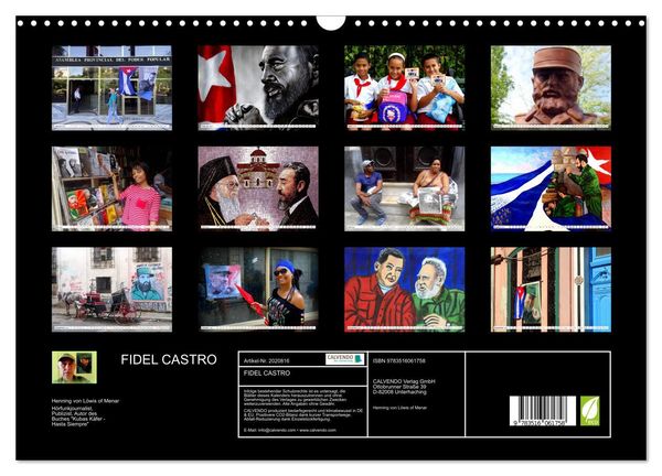 Produktbild: FIDEL CASTRO (Wandkalender 2026 DIN A3 quer), CALVENDO Monatskalender