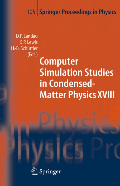 Produktbild: Computer Simulation Studies in Condensed-Matter Physics XVIII
