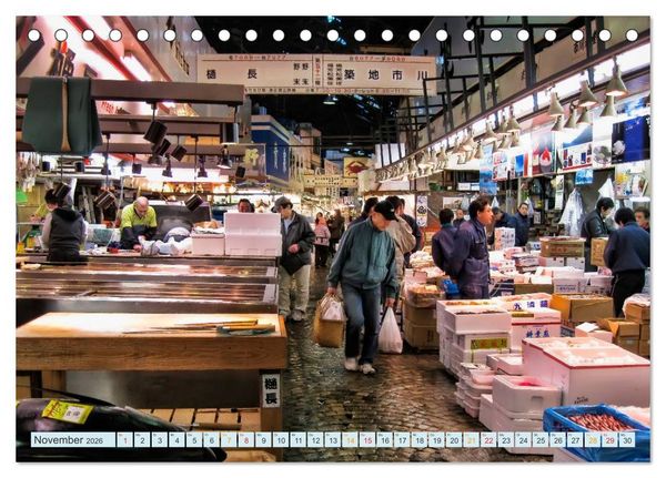 Produktbild: Tokio - Hightech und Menschenmassen (Tischkalender 2026 DIN A5 quer), CALVENDO Monatskalender