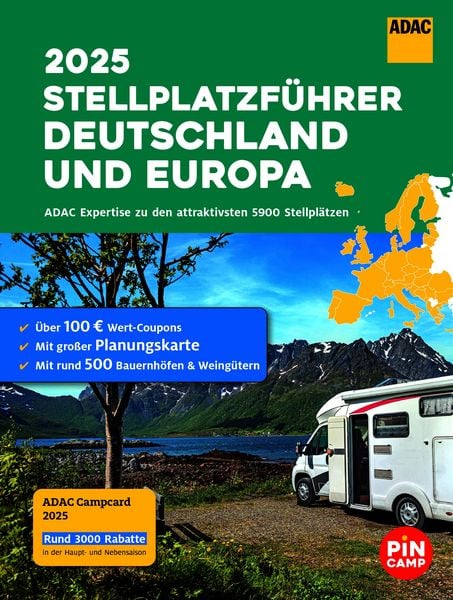 Produktbild: ADAC Stellplatzf&uuml;hrer 2025 Deutschland und Europa