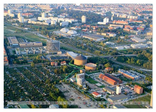 Produktbild: &Uuml;ber den D&auml;chern von Leipzig (hochwertiger Premium Wandkalender 2026 DIN A2 quer), Kunstdruck in Hochglanz