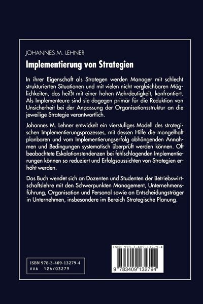 Produktbild: Implementierung von Strategien