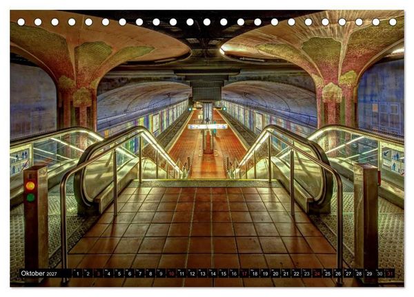 Produktbild: Frankfurt - mit der U-Bahn erfahren (Tischkalender 2027 DIN A5 quer), CALVENDO Monatskalender