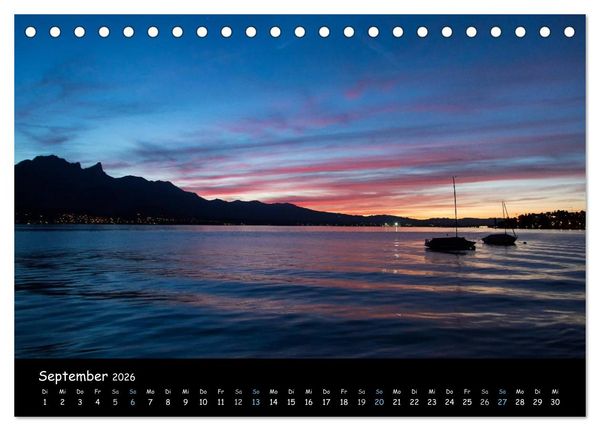 Produktbild: Stimmungsvolle Bilder vom Thunersee (Tischkalender 2026 DIN A5 quer), CALVENDO Monatskalender