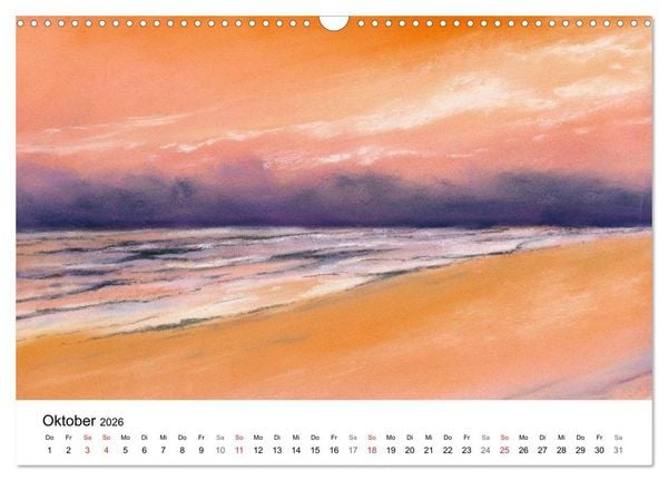 Produktbild: Das Meer in Pastellkreide (Wandkalender 2026 DIN A3 quer), CALVENDO Monatskalender