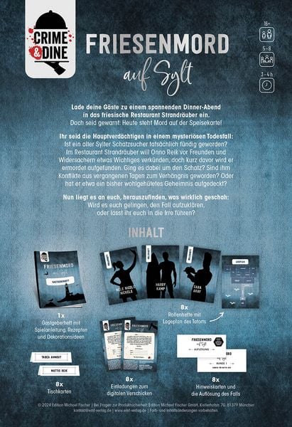 Produktbild: Crime & Dine &ndash; Das Krimi-Dinner-Set: Friesenmord auf Sylt