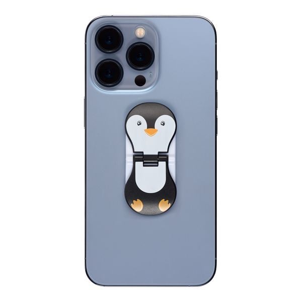 Produktbild: Zipgrips Pinguin - 2 in 1 Handy-Griff & Aufsteller - Sicherer Griff - Halter f&uuml;r Smartphones - Perfekte Selfies - Ideal f&uuml;r Videos