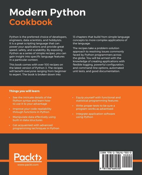Produktbild: Modern Python Cookbook