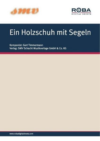 Produktbild: Ein Holzschuh mit Segeln