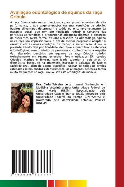 Produktbild: Avalia&ccedil;&atilde;o odontol&oacute;gica de equinos da ra&ccedil;a Crioula