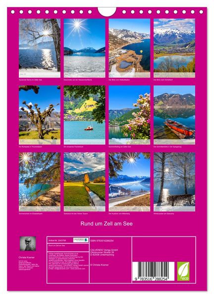 Produktbild: Rund um Zell am See (Wandkalender 2026 DIN A4 hoch), CALVENDO Monatskalender