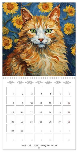 Produktbild: Heiland, S: Chats Impressionnistes (Calendrier mural carr&eacute; 2
