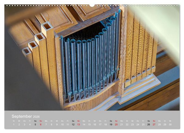 Produktbild: Backnang - Panoramablicke in die Stiftskirche (Wandkalender 2026 DIN A2 quer), CALVENDO Monatskalender