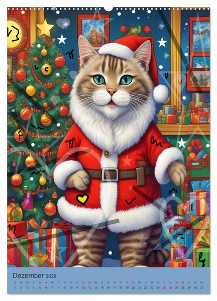 Produktbild: Meine Katze ist der Chef (Wandkalender 2026 DIN A2 hoch), CALVENDO Monatskalender