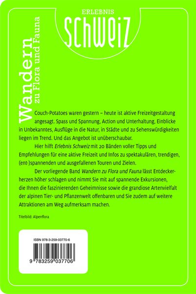 Produktbild: K&uuml;mmerly+Frey Erlebnis Schweiz Wandern zu Flora und Fauna - Wanderf&uuml;hrer