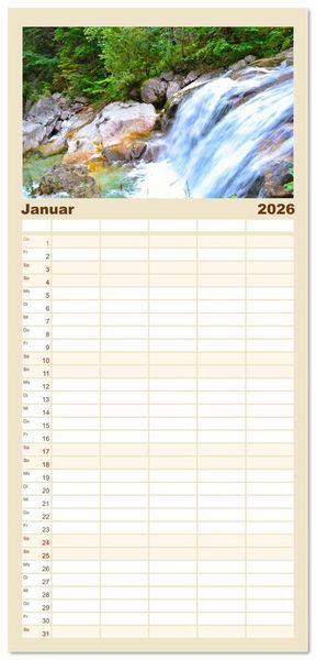 Produktbild: Familienplaner 2026 - Die malerische Elbe mit 5 Spalten (Wandkalender, 21 x 45 cm) CALVENDO