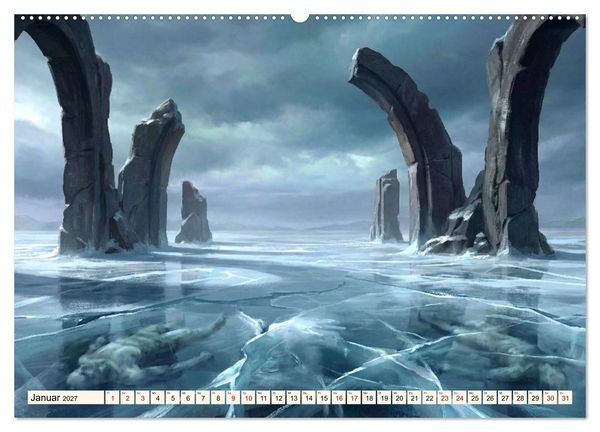 Produktbild: Welten der Literatur - Zw&ouml;lf Zust&auml;nde des Imagin&auml;ren (hochwertiger Premium Wandkalender 2027 DIN A2 quer), Kunstdruck in Hochglanz