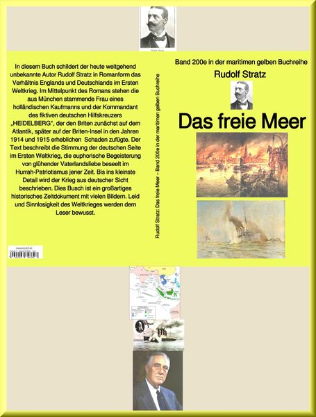 Produktbild: Rudolf Stratz: Das freie Meer - Band 200e in der maritimen gelben Buchreihe - bei J&uuml;rgen Ruszkowski