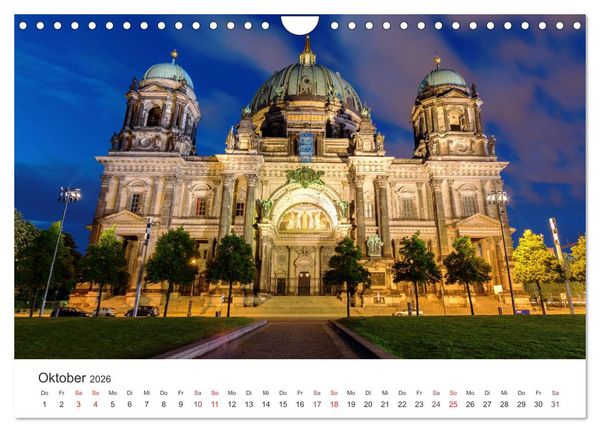 Produktbild: N&auml;chtliche Streifz&uuml;ge durch Europas Hauptst&auml;dte (Wandkalender 2026 DIN A4 quer), CALVENDO Monatskalender