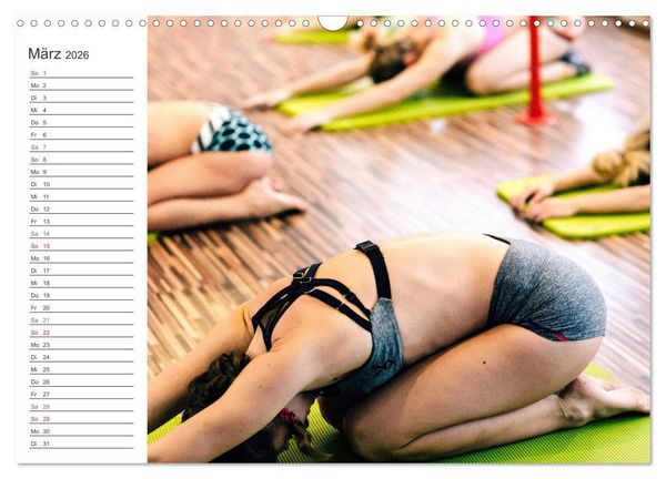 Produktbild: Yoga-&Uuml;bungen. Geschmeidig werden und bleiben! (Wandkalender 2026 DIN A3 quer), CALVENDO Monatskalender